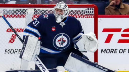 The Hellebuyck Dilemma: Source "60-40 he leaves Winnipeg". 5 teams Waiting. (Eklund)