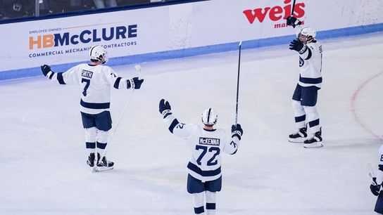 No. 6 Penn State Rallies to Beat LIU 5–4 in Overtime Behind DiMarsico Hat Trick (NCAA Hockey)