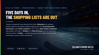 Five Days In, the Shopping Lists Are Out: What All 32 NHL Teams Need After Opening Week (Eklund)