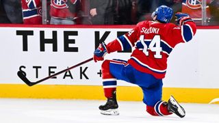 The Canadiens Are Feeling the Rhytm, Feeling the Rhyme: Nick Suzuki Playing Like Sidney Crosby (Montreal Canadiens). Photo by APA / MINAS PANAGIOTAKIS