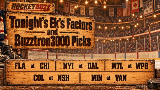Sunday's Ek's Factors and Predictions (NHL Predictions)
